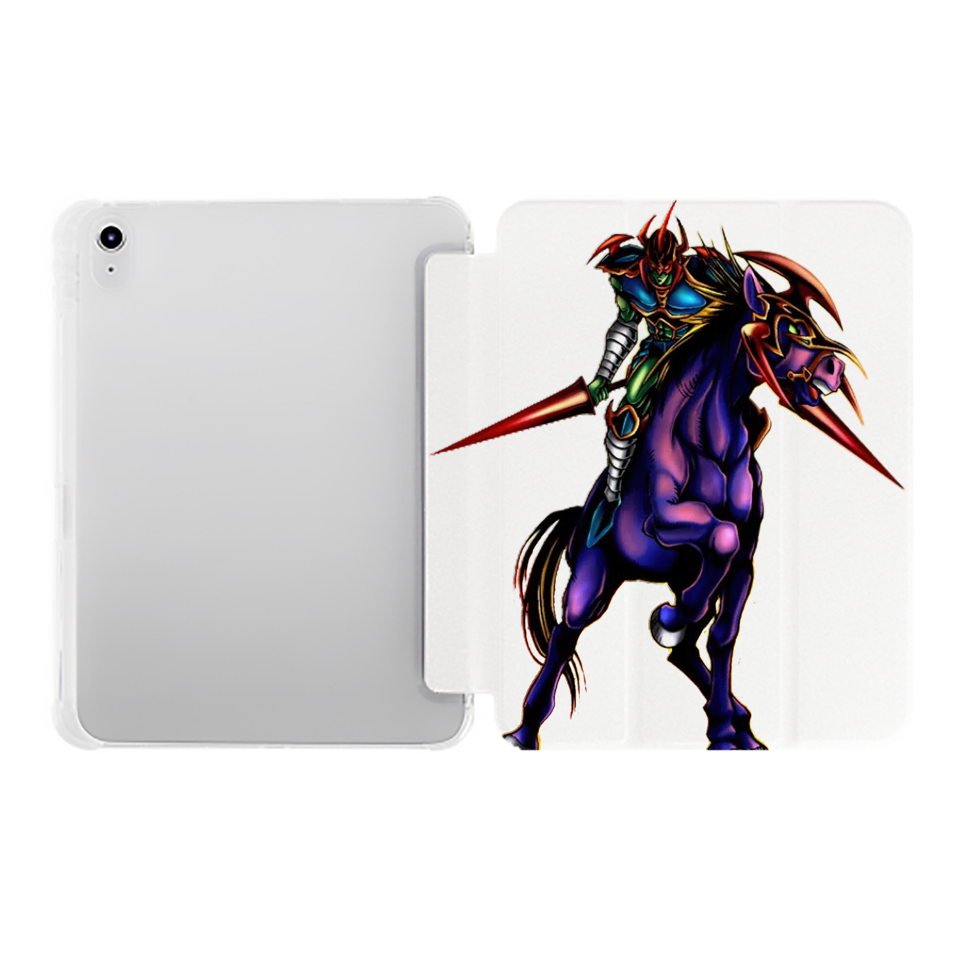 （画像用） 遊☆戯☆王 Yu-Gi-Oh! IPad ケース ペン収納付き 三つ折りスタンド PUレザー×シリコン 対応機種9.5/10.5/10.9インチ